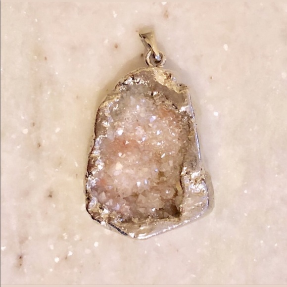 Jewelry - Rose Quartz Crystal Rock Pendant